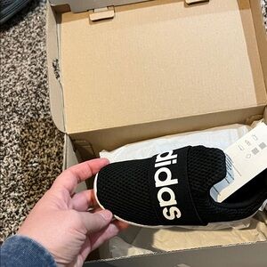 Adidas Kids Black Slip-On Sneakers